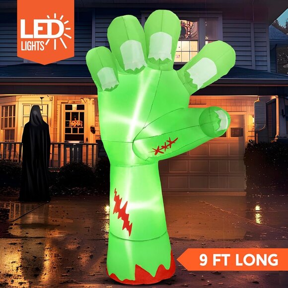 Joiedomi 9 Ft Long Giant Halloween Inflatables Zombie Arm Outdoor Decoration - Picture 3 of 8